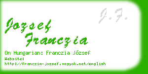 jozsef franczia business card