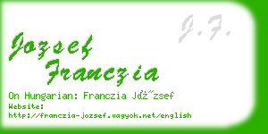 jozsef franczia business card